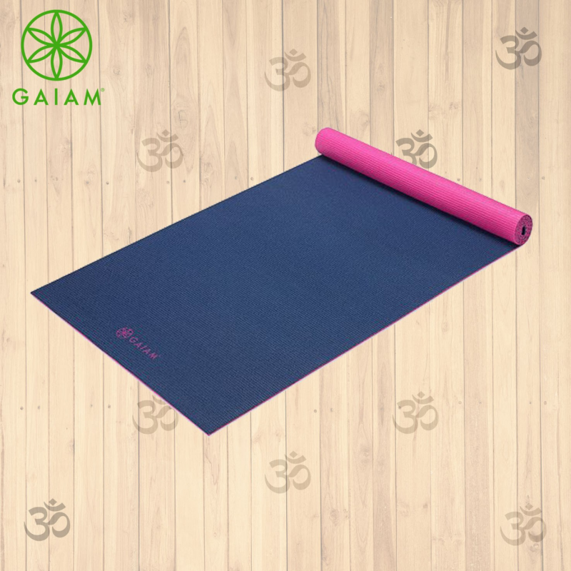 Gaiam Tappetino Yoga Reversibile 3 mm Navy/Pink Pratica Yoga Asana -  Martial Training Shop by Stede sas