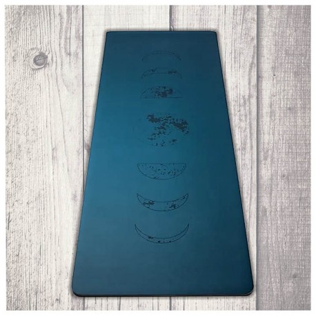 Tappetino Yoga Antiscivolo Ecologico Fasi Lunari Blue Lagoon