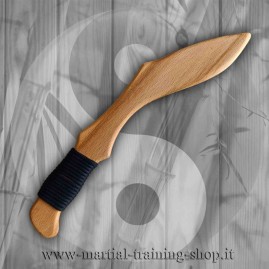 Kukri in Legno di Faggio con Paracord Spada da Allenamento Kali Escrima Arti Marziali