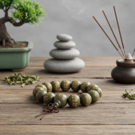 Bracciale Mala Shaolin Cedro Verde | Legno Naturale YohoEssential